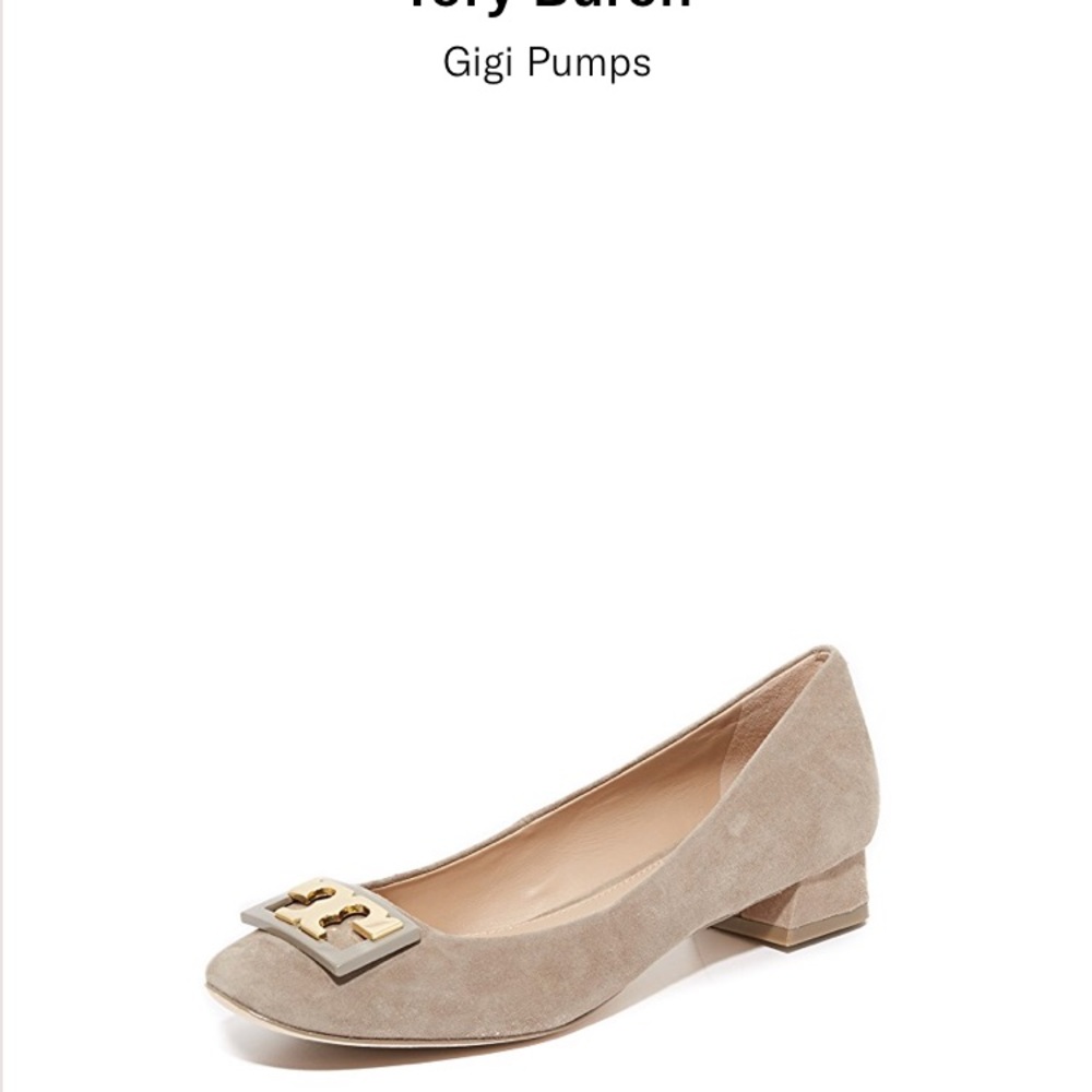 NEW Tory Burch Gigi pumps block heel French GREY